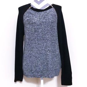 Banana Republic Grey & Black Zipper Sweater